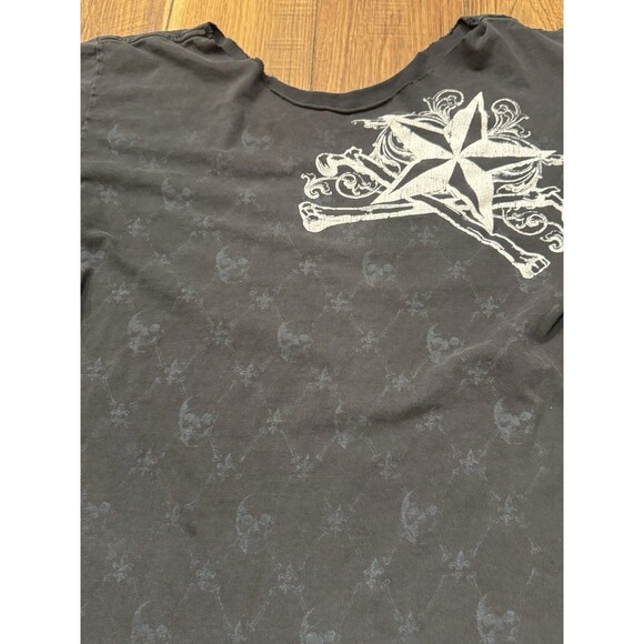 VINTAGE No Fear Cut T-Shirt Sz S/M Black Graphic Skull Grunge Skater 90s Y2K - Picture 2 of 6